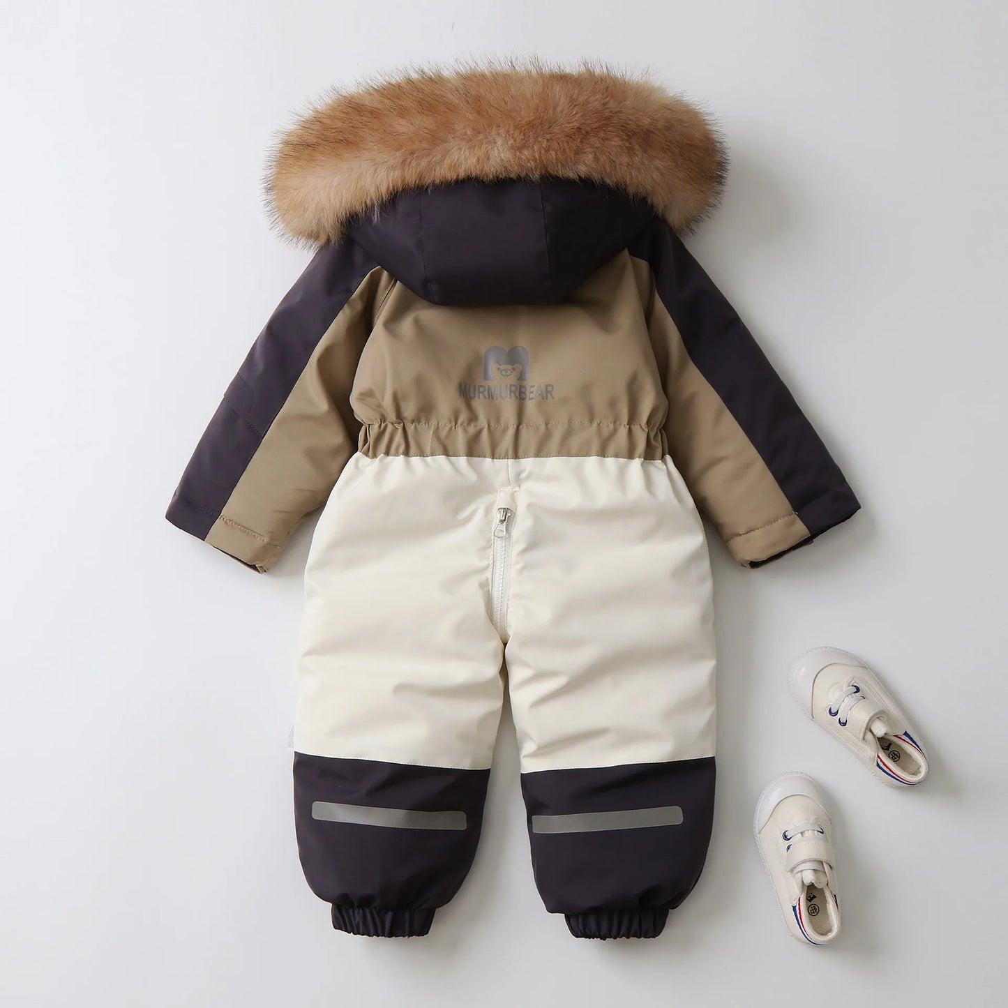 MILANCEL Winter Childrens Clothes Snowsuit Boys Fur Lining Overalls Thicken Kids Snowsuit Hooded Ski Suit Girls Warm Jumpsuit