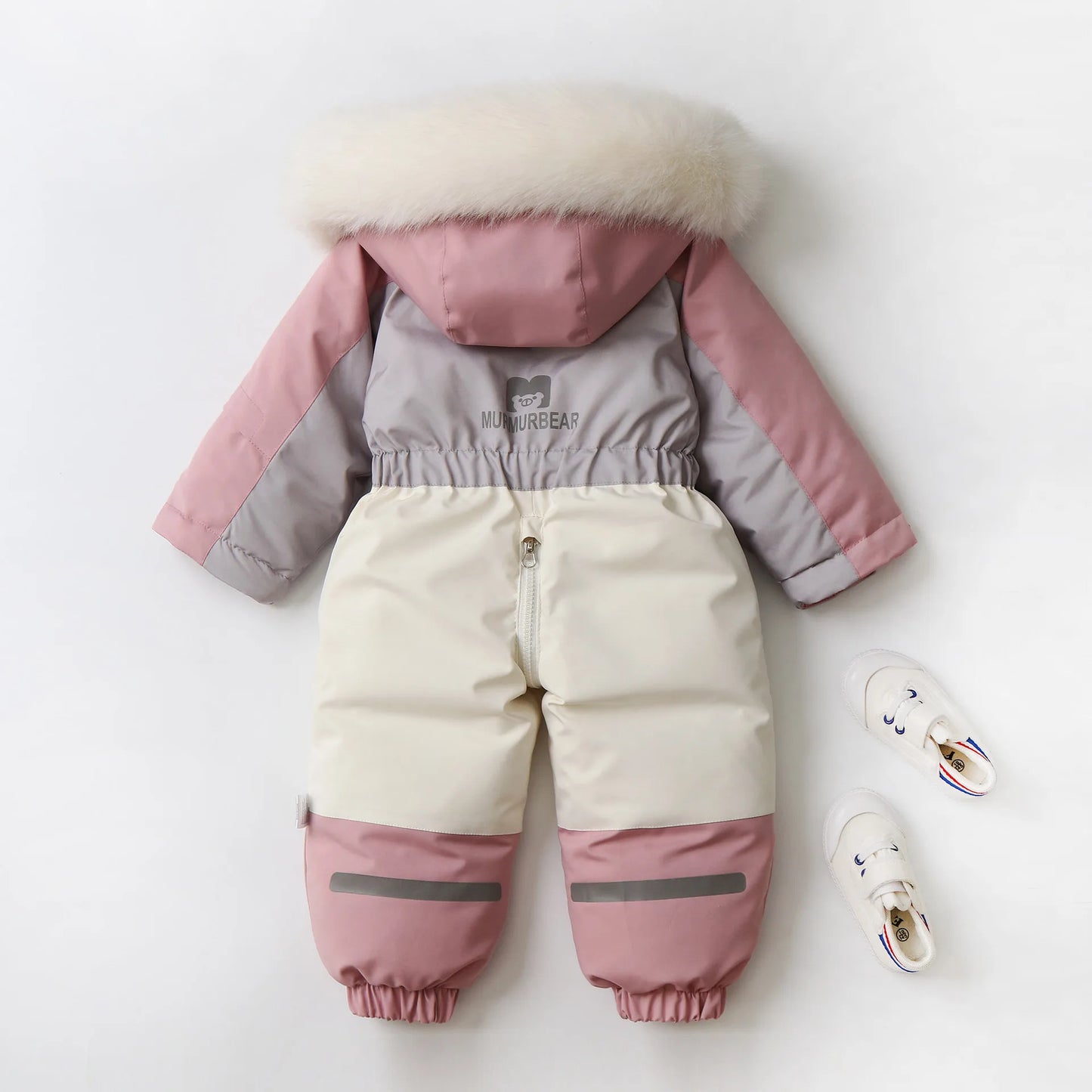 MILANCEL Winter Childrens Clothes Snowsuit Boys Fur Lining Overalls Thicken Kids Snowsuit Hooded Ski Suit Girls Warm Jumpsuit