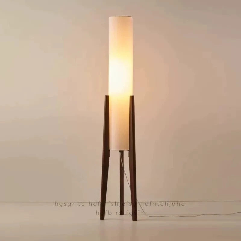Wabi-sabi Style Wooden Antique-style Floor Lamp Bedroom Living Room Sofa-side Living Room Floor Lamp Indoor Home Decor Fixture